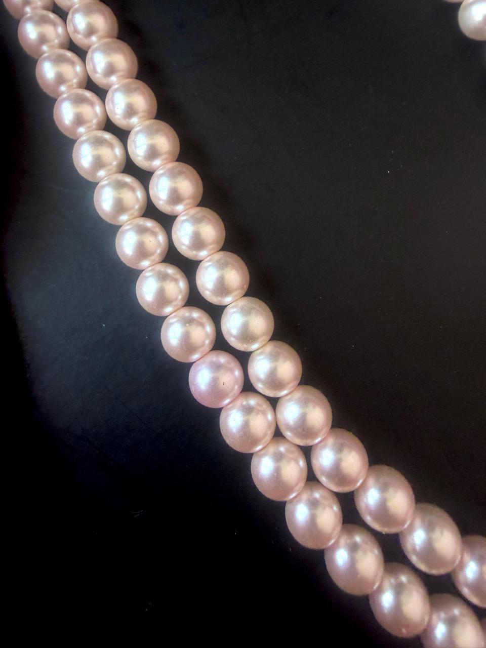 Shell Pearl Double Layered Mala with Earring Set