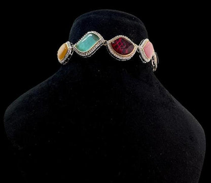 AD and Monalisa Stone Choker with Earring Set