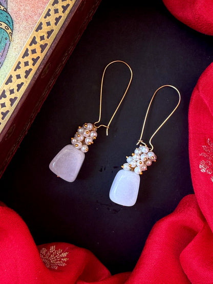 Natural stone with Cheer Earring
