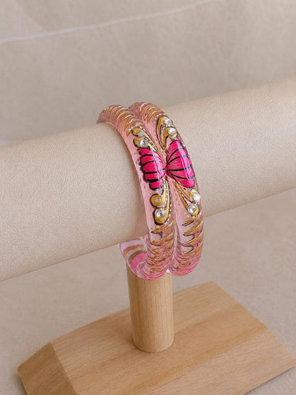 Hand Painted Glass Kada Bangles