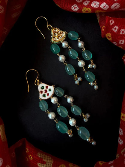 Kundan with Stone Beaded Earring