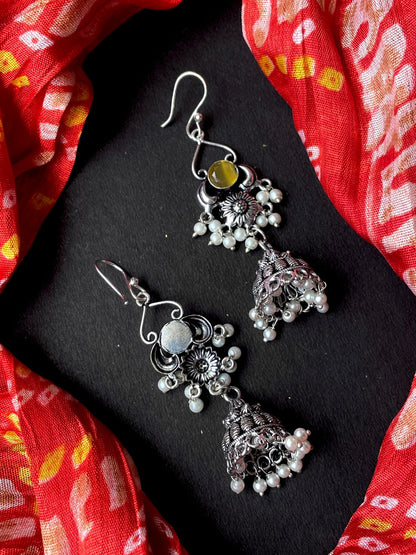 Monalisa Stone Silver Replica Earring