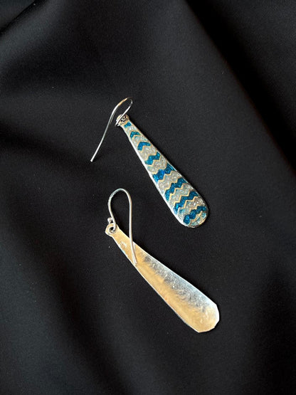 Meenakari Long Light weight 92.5 Silver Earring