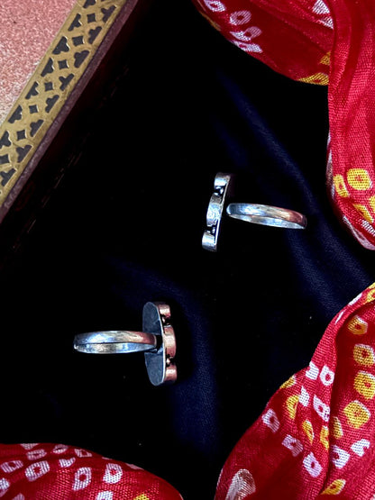 Monalisa Stone Silver Replica Toe Ring