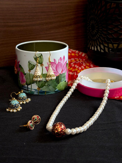 Gift Box (3 pairs Earring, 1 Necklace)