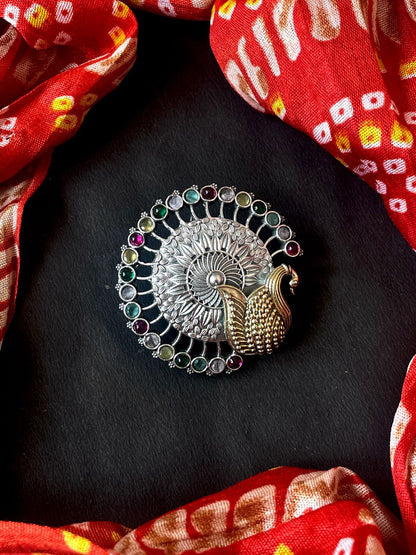 Monalisa Stone Dual Tone Partywear Ring