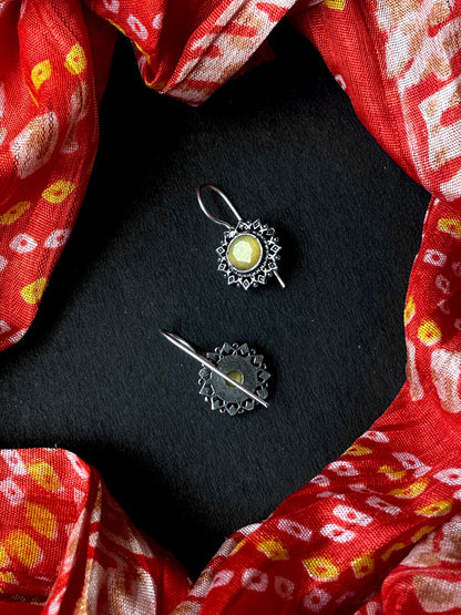 Monalisa Stone Oxidized Earring