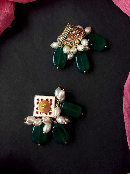 Kundan with Stone Beads Earring