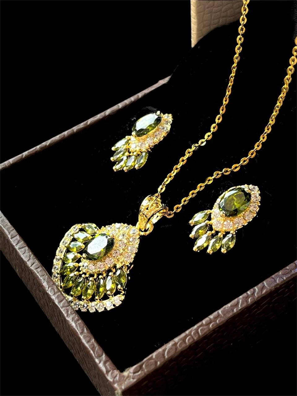 AD pendant Necklace with Earring set