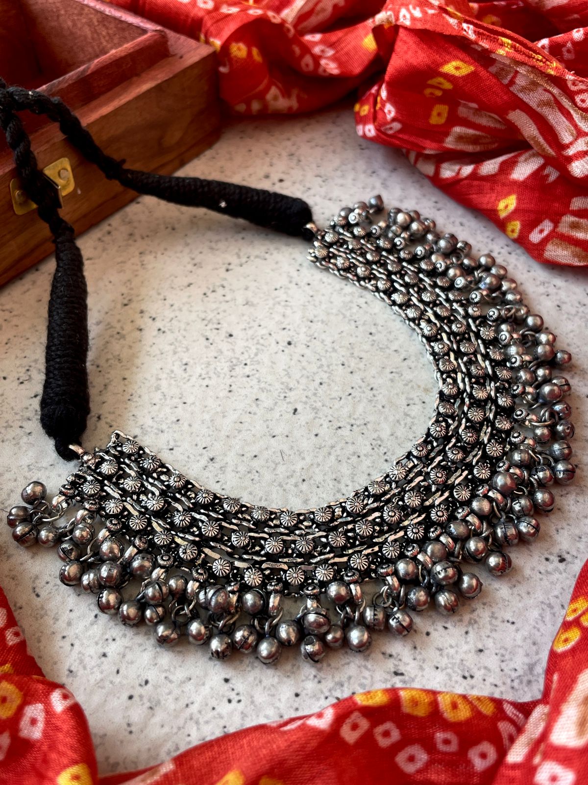 Oxidized Choker with Ghunghroo