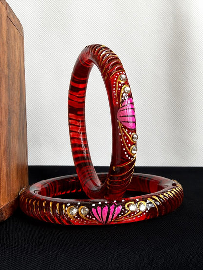 Hand Painted Glass Kada Bangles