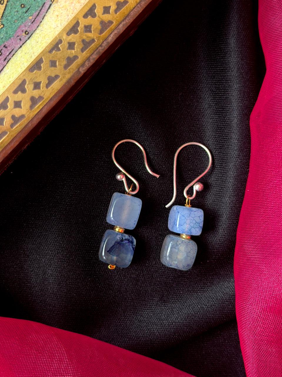 Geometrical Stone Beaded Earring