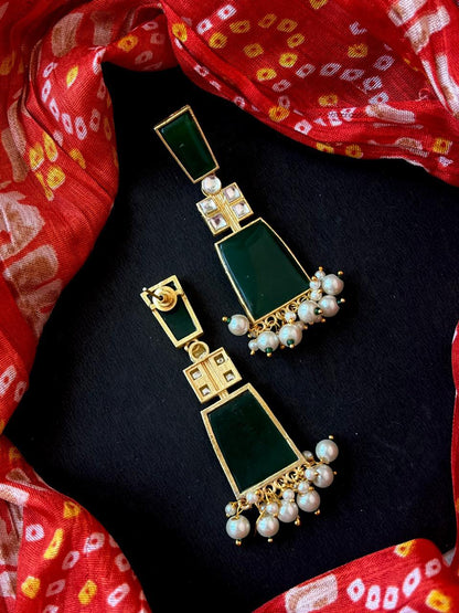 Monalisa Stone Geomterical Partywear Earring