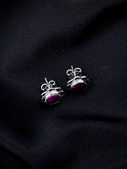 Semi Precious Stone 92.5 Silver Stud Earring
