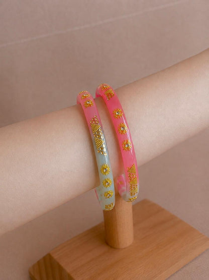 Acrylic Ethnic Jelly Bangles