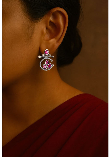 Silver Replica Stud Earring