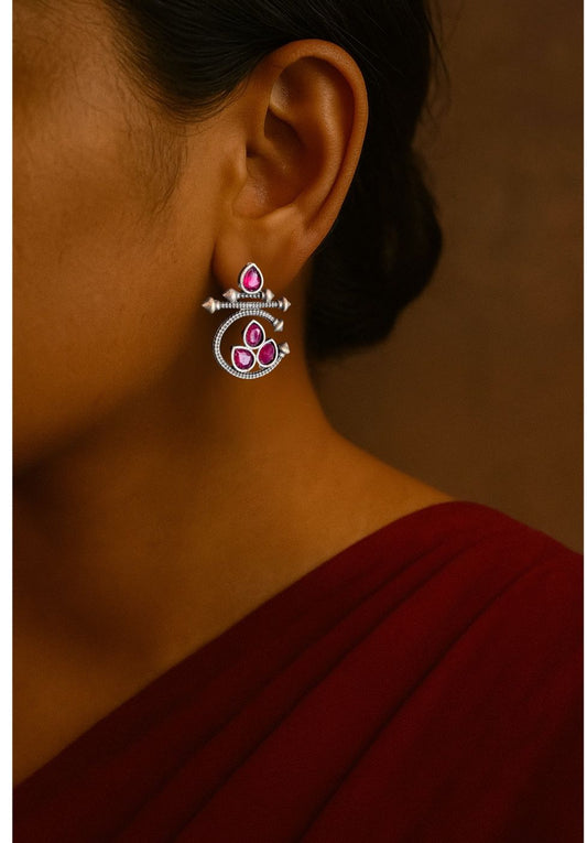 Silver Replica Stud Earring