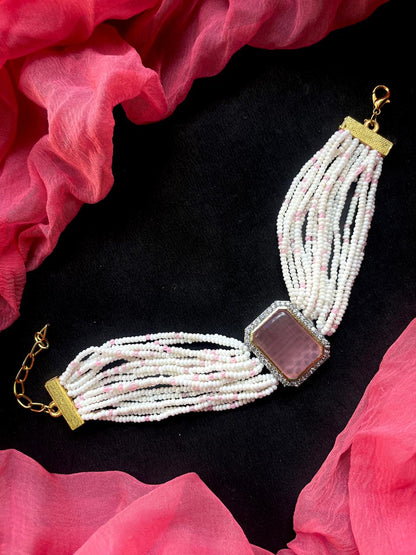 AD with Monalisa Stone Beaded Bracelet