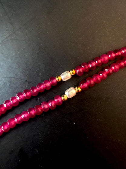 Stone Semi precious Beaded Double Layered Mala