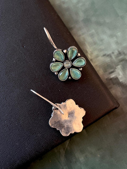 Floral Stone Stud Earring