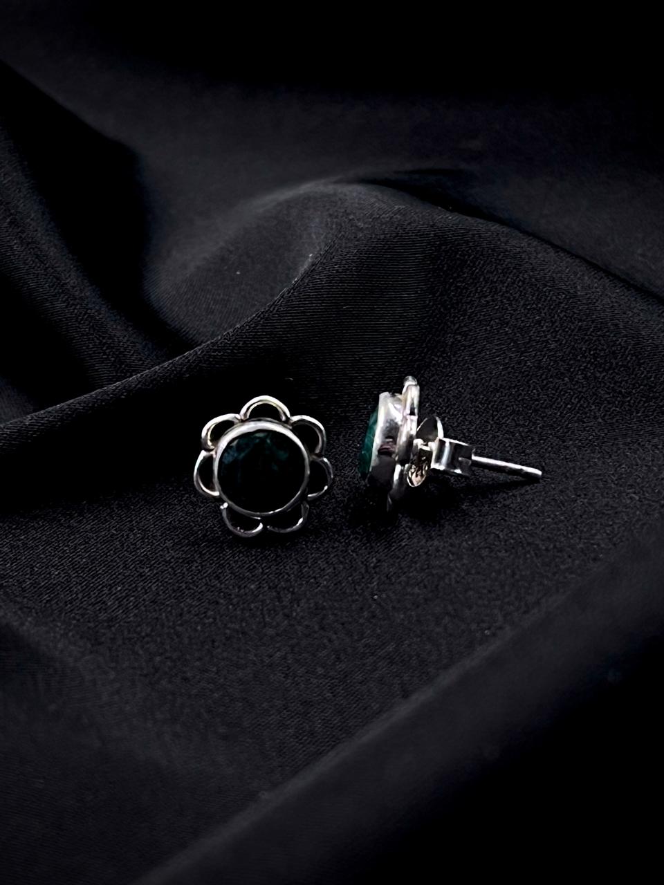 Semi Precious Stone 92.5 Silver Stud Earring