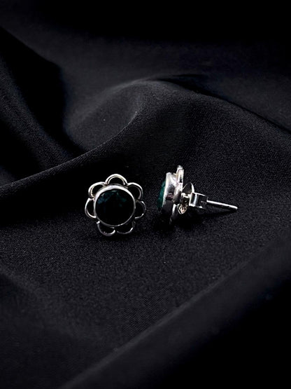 Semi Precious Stone 92.5 Silver Stud Earring
