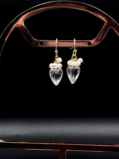 Crystal Stone Gold Plated 92.5 Silver Earring