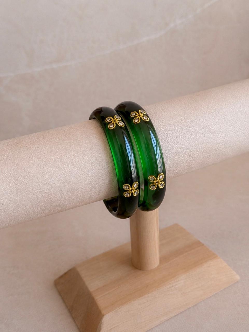 Acrylic Ethnic Casual wear Bangles