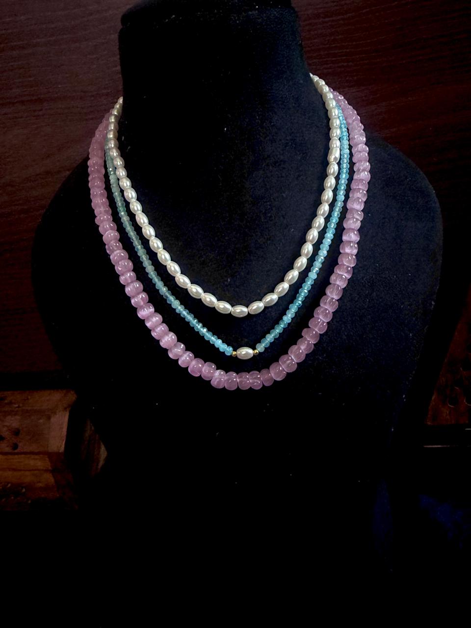 Three Layered Partywear Mala Necklace