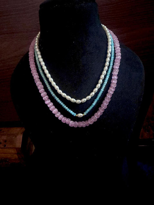 Three Layered Partywear Mala Necklace