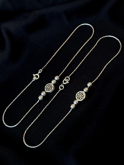 92.5 Silver Light Weight Anklet