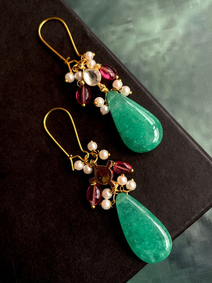 Natural Semi Precious Stone Earring