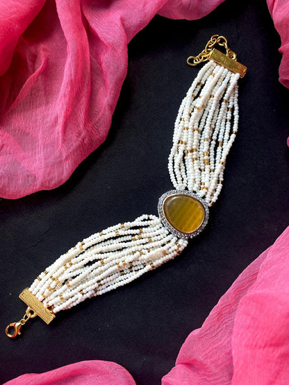 AD with Monalisa Stone Beaded Bracelet