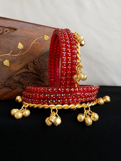 Acrylic Bangles with Metal Bangles set