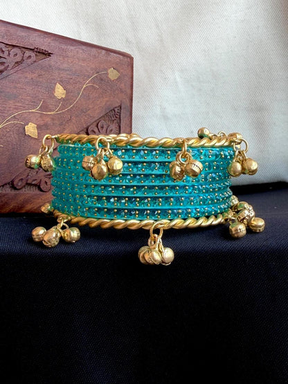 Acrylic Bangles with Metal Bangles set