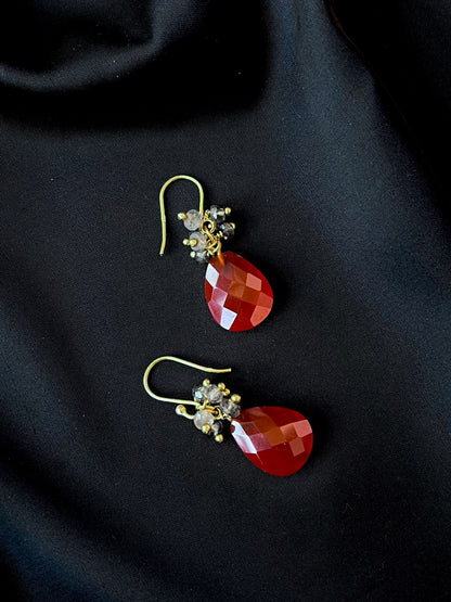 Onex Stone Gold Plated 92.5 Silver Earring