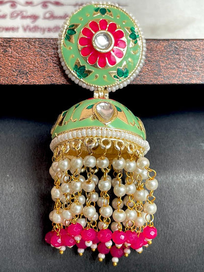 Kundan Meenakari Ethnic Drop Earring