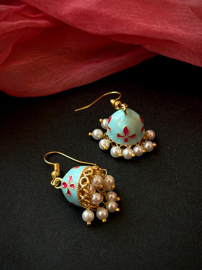 Meenakari Ethnic Jhumki Earring