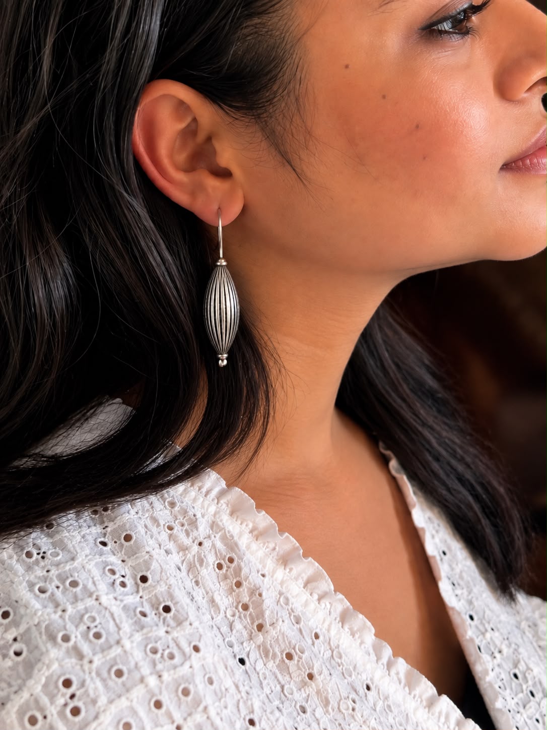 Oxidized Antique Look Earring