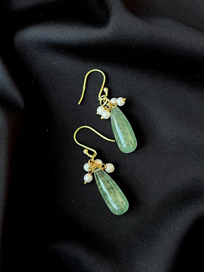 Awechrin Stone Gold Plated 92.5 Silver Earring