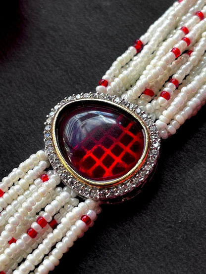 AD with Monalisa Stone Beaded Bracelet