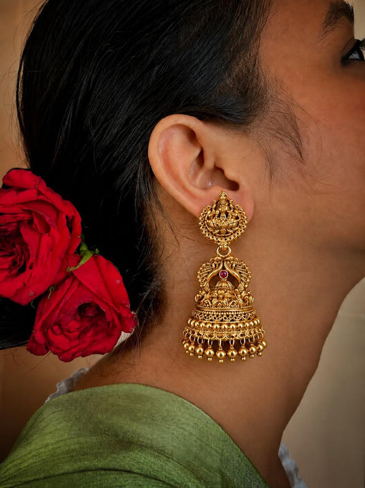 Golden Traditional Temple Earring