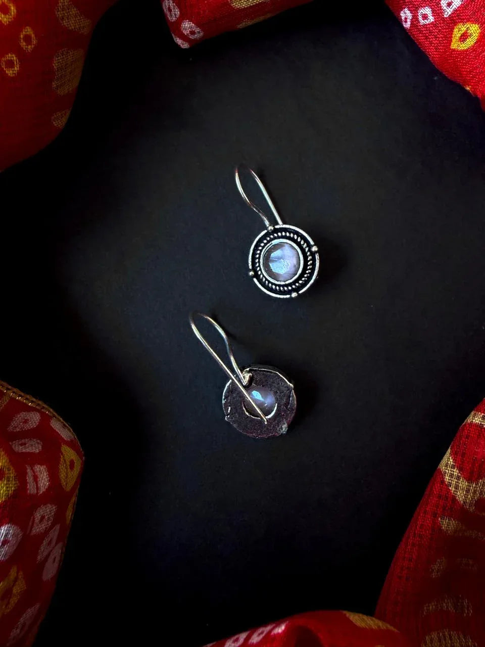 Monalisa Stone Oxidized Earring