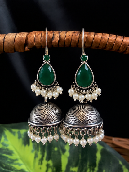 Monalisa Stone Top with Antique Jhumki Earring