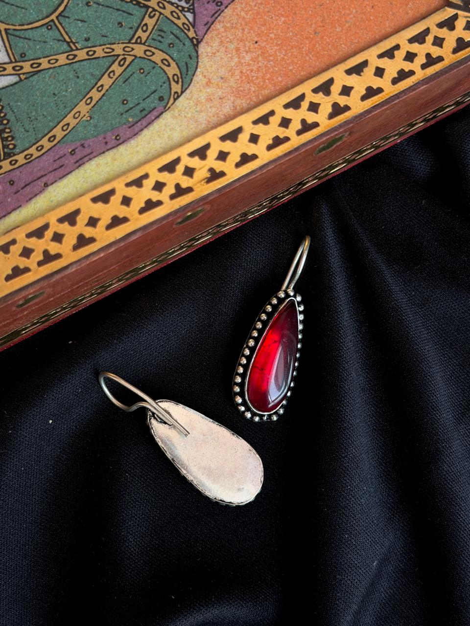 Monalisa Stone Silver Replica Earring