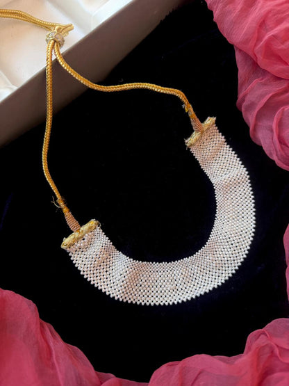 Hydro beaded Choker Necklce with Adjustable Dori