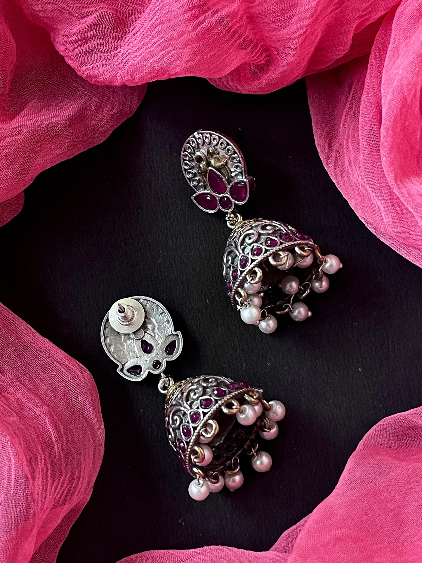 Dual Tone Ethnic Partywear Earring