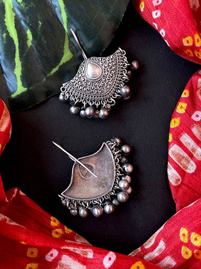 Oxidized Ethnic Earring with Ghunghroo