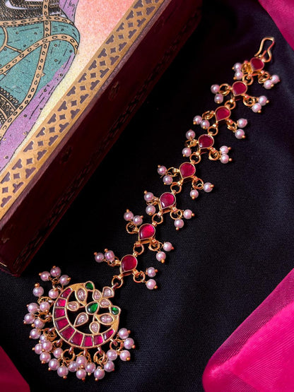 Pachi Kundan Beaded MangTika
