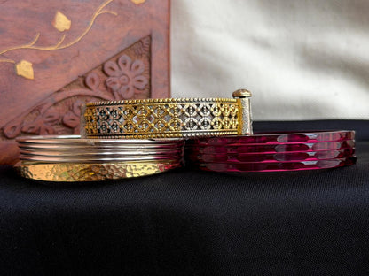 Acrylic Jelly Bangles with Metal Bangles and Kada set